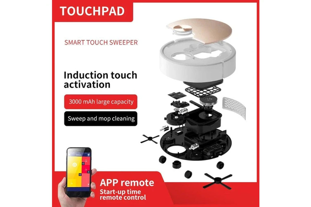 Silver Robot Vacuum with Smart Mapping and Remote Control