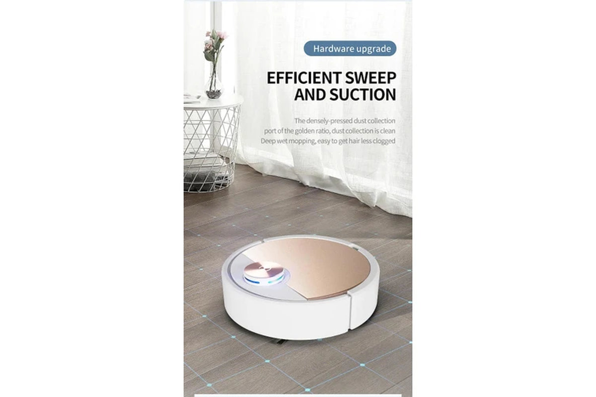 Silver Robot Vacuum with Smart Mapping and Remote Control