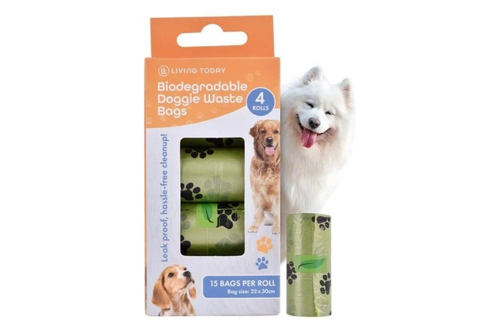 LIVINGTODAY 60 Biodegradable Unscented Pet Dog Poop Waste Bags