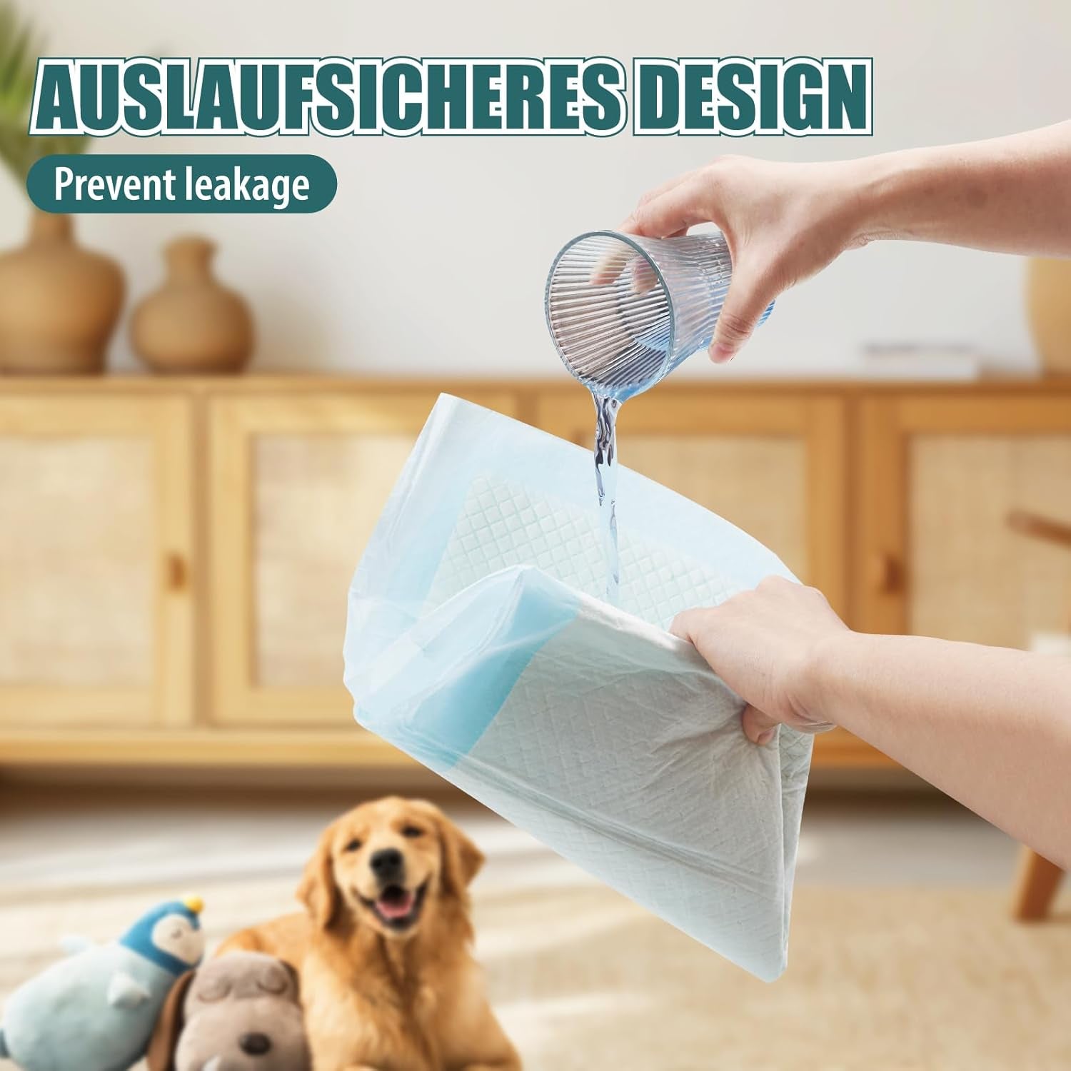 GWT Puppy Pads for Dog, Leak-Proof Changing Pad, 22"X22" [50 Pads] Pee Pads for Dogs, Ultra Absorbent 5-Layer Dog Pads for Potty Cat Training, Dog Pee Pads, Puppy Pads for All Pets