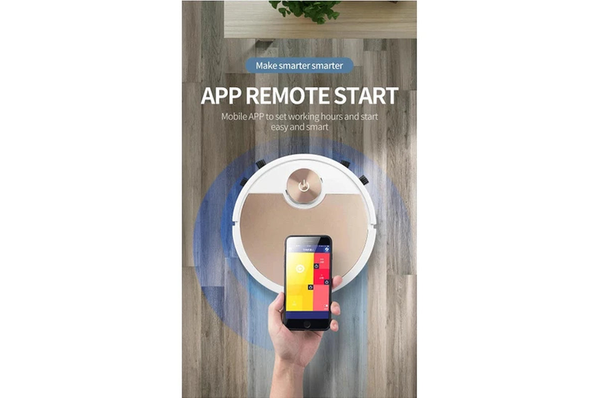 Silver Robot Vacuum with Smart Mapping and Remote Control