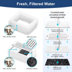 Stainless Steel Cat Fountain Filter Water Drinking Fountain Pet Cat Dog Ultra-Quiet Automatic Fountains and Filter Cats Drinker