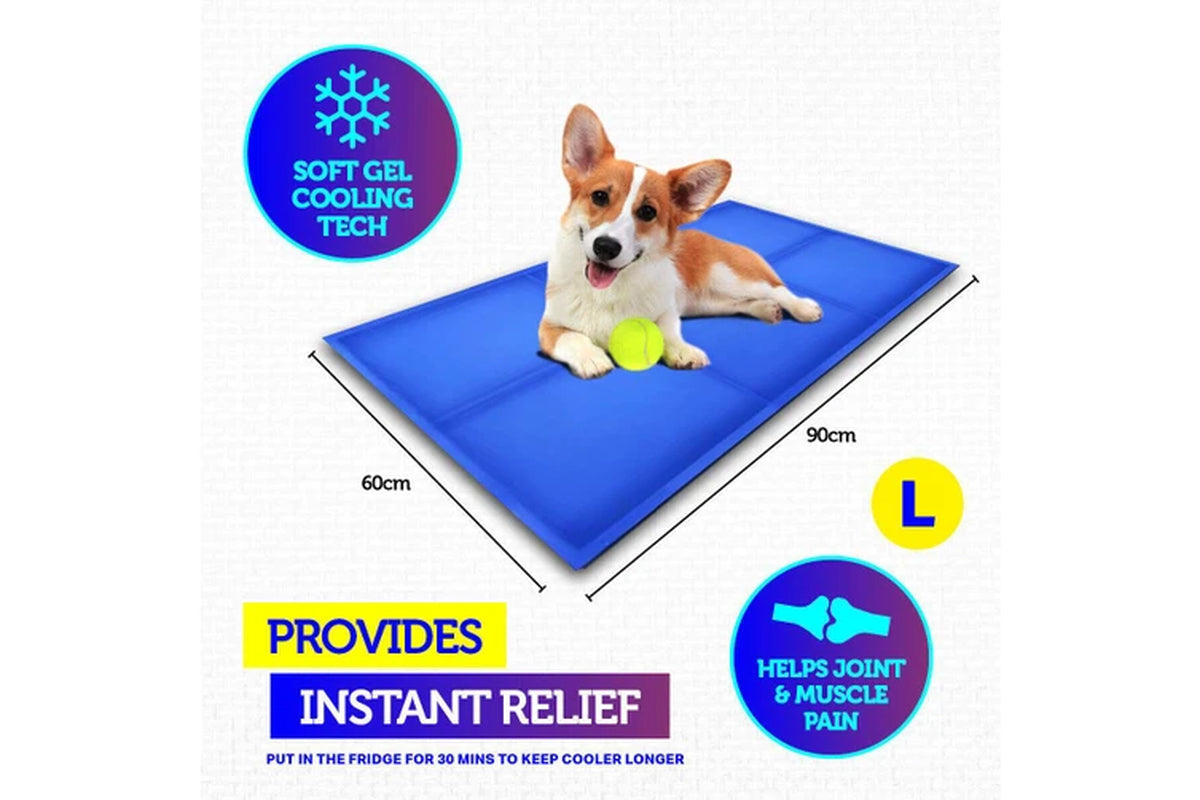 COSTCOM Large Size Dog Cooling Mat Instant Relief Non Toxic 60Cm X 90Cm