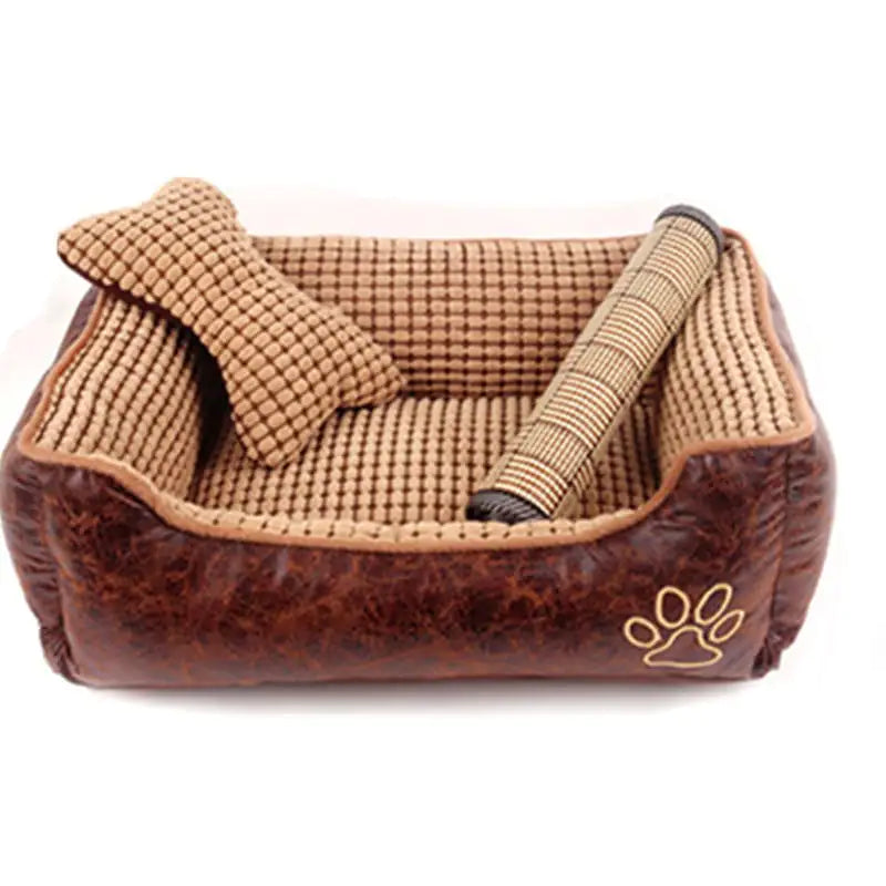 Pet Haven Leather Dog Bed