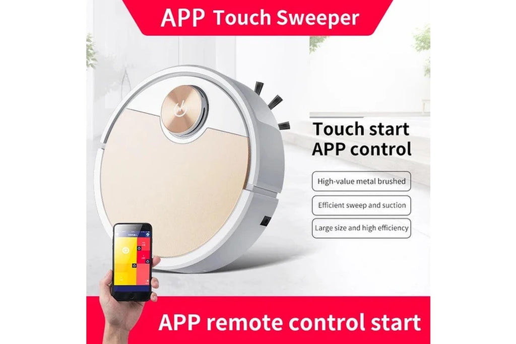Silver Robot Vacuum with Smart Mapping and Remote Control