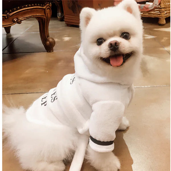 Cozy White Dog Robe