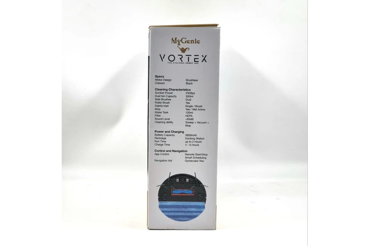 Vortex Robovac Wet Dry Robot Vacuum Cleaner Black 3 in 1 Smart
