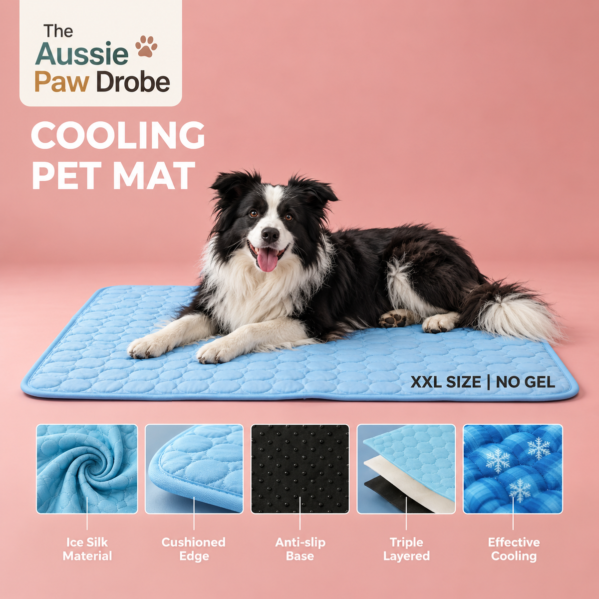 Cooling Pet Mat – Ice Silk Summer Bed