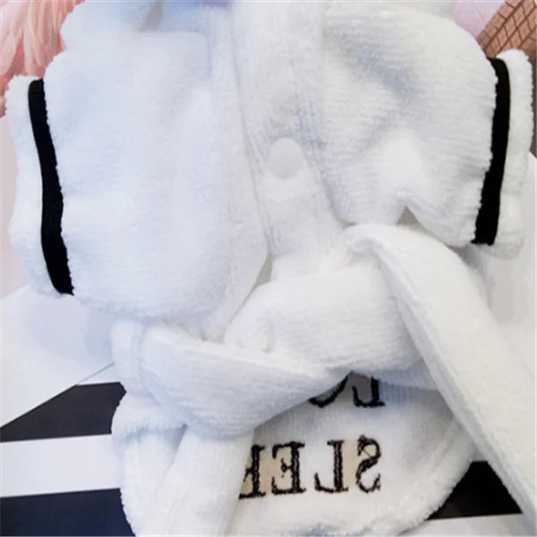 Cozy White Dog Robe