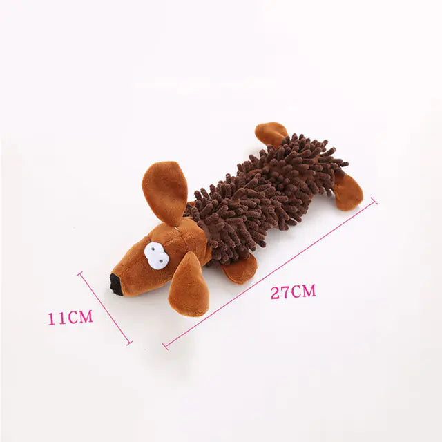 Plush Dog Toys - Frog and Hippo Tooth Grinding Chew