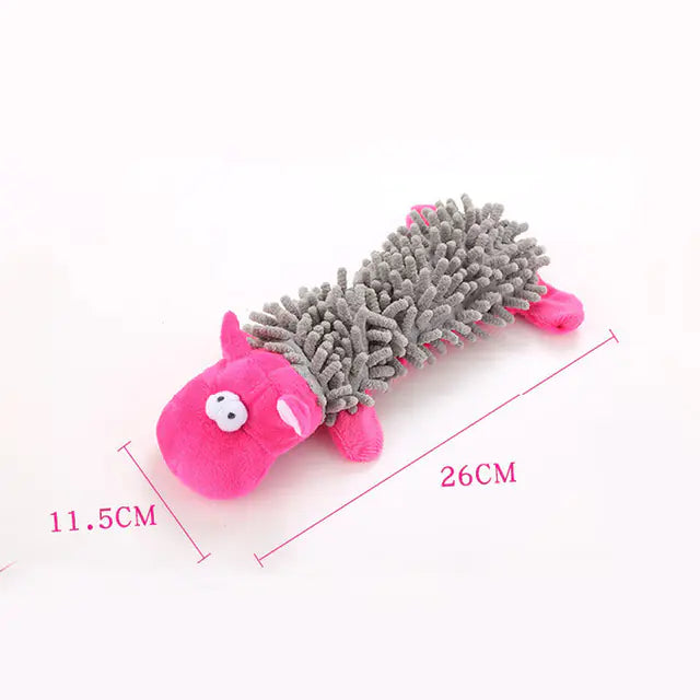 Plush Dog Toys - Frog and Hippo Tooth Grinding Chew