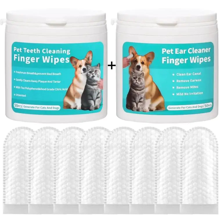 Pet Ear And Teeth Cleaning Wipes 50 Pieces