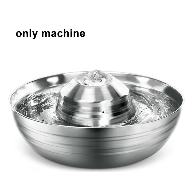 Stainless Steel Cat Fountain Filter Water Drinking Fountain Pet Cat Dog Ultra-Quiet Automatic Fountains and Filter Cats Drinker