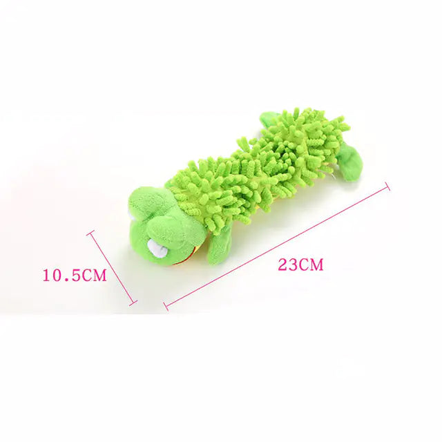 Plush Dog Toys - Frog and Hippo Tooth Grinding Chew