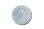 round Pet Calming Dog Bed Plush 120CM Xxxlarge Grey