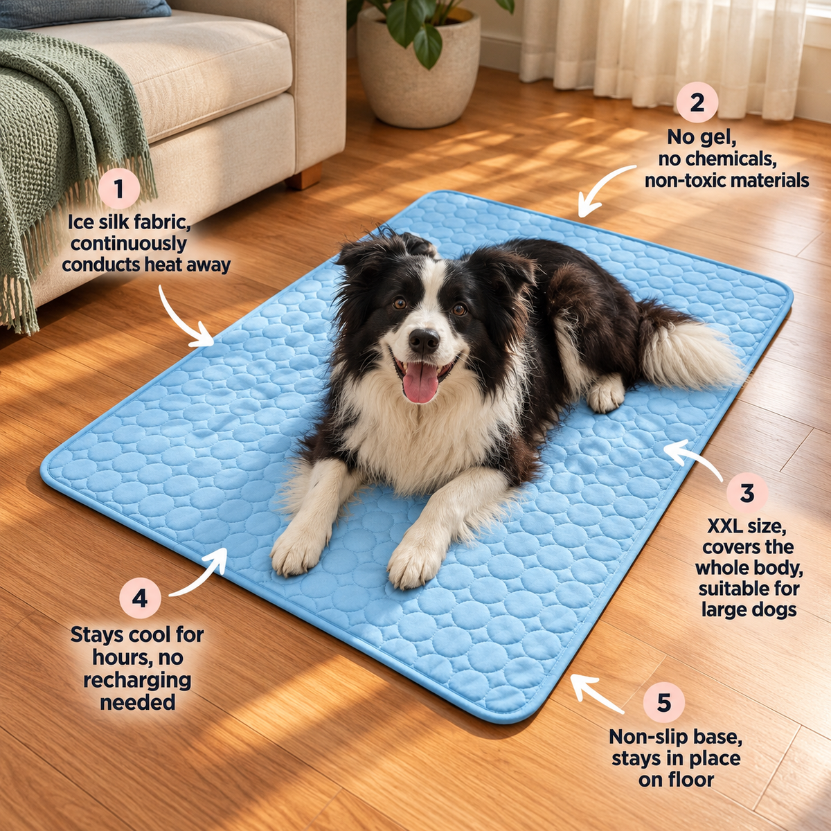 Cooling Pet Mat – Ice Silk Summer Bed