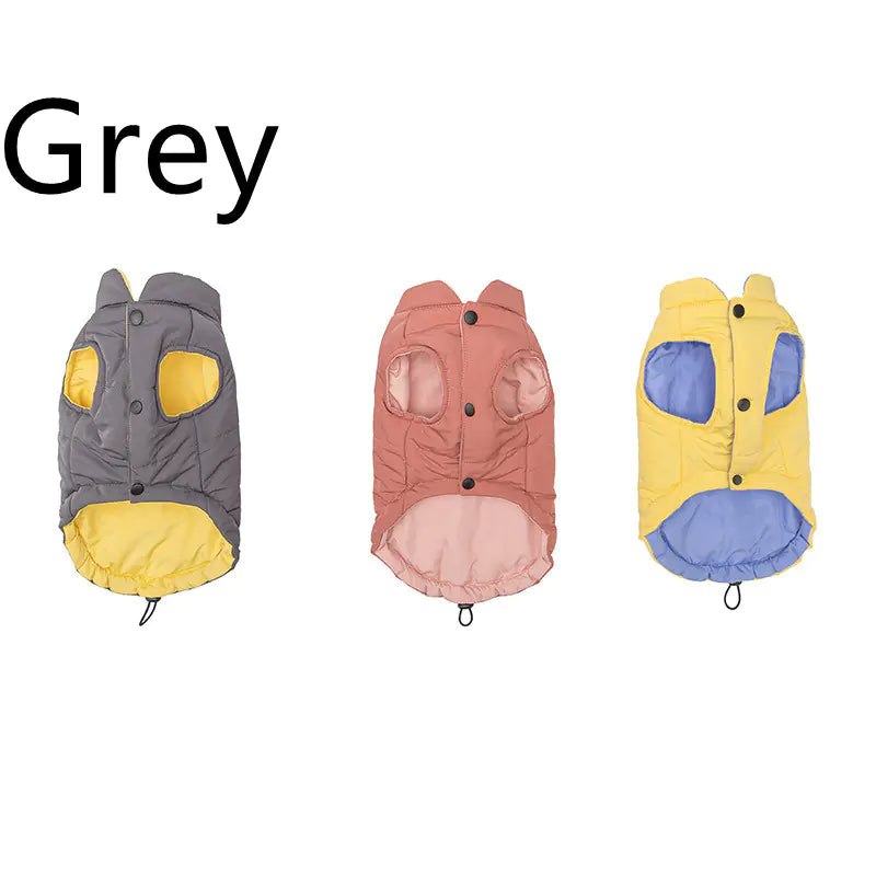 Contrasting Color Cotton Dog Vest Jacket