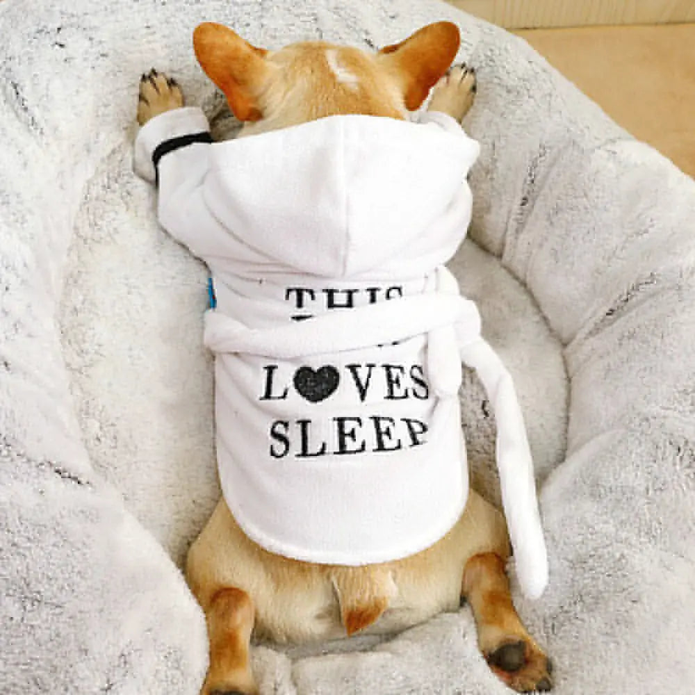 Cozy White Dog Robe