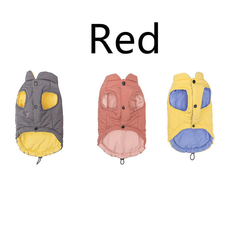 Contrasting Color Cotton Dog Vest Jacket