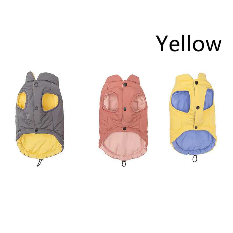 Contrasting Color Cotton Dog Vest Jacket